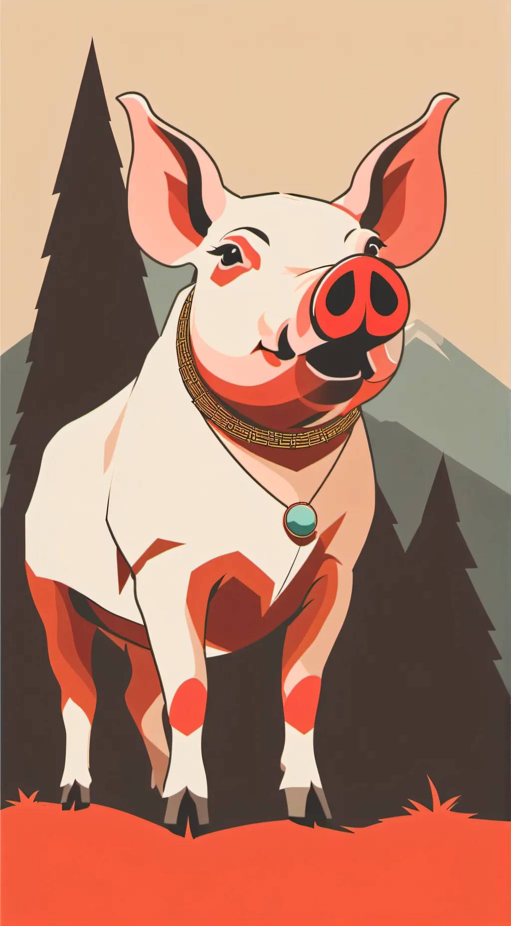 ai character: picky piggy background