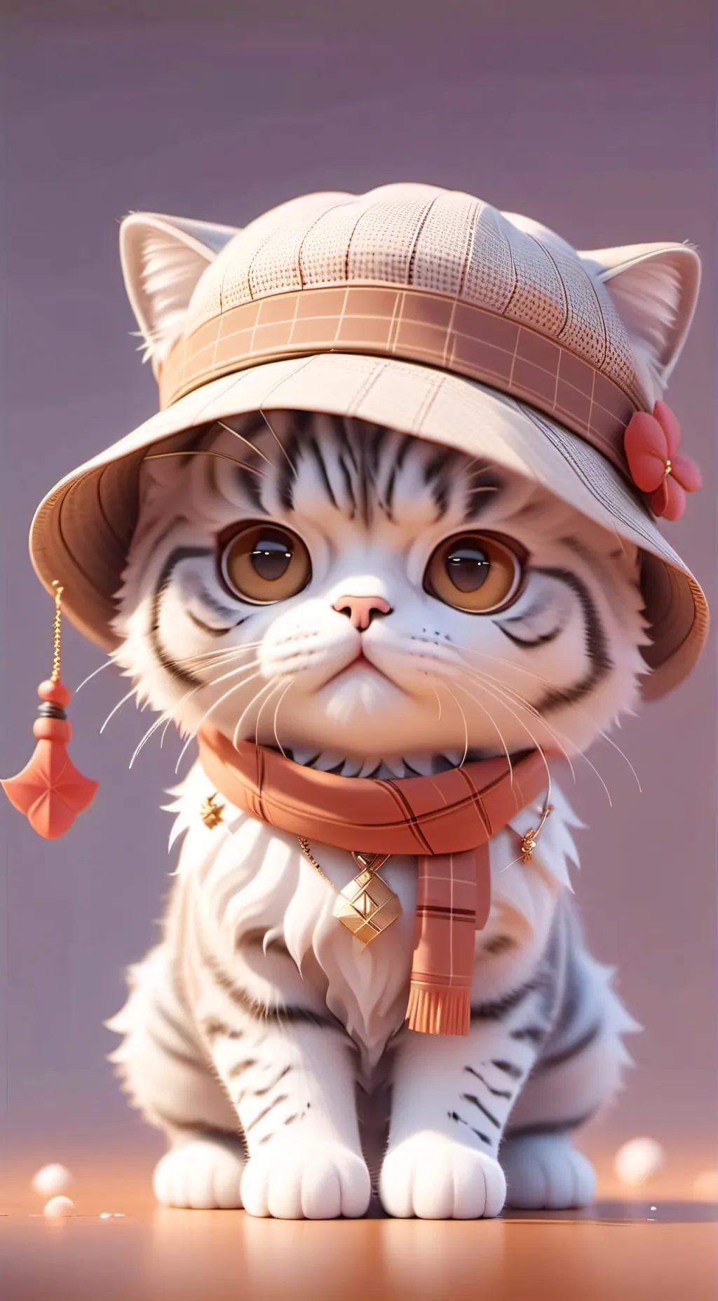 ai character: cute kitty background