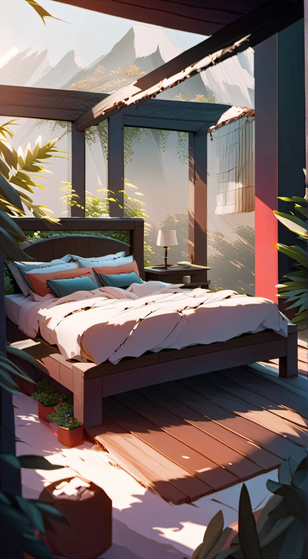 ai character: Angel sleepover background