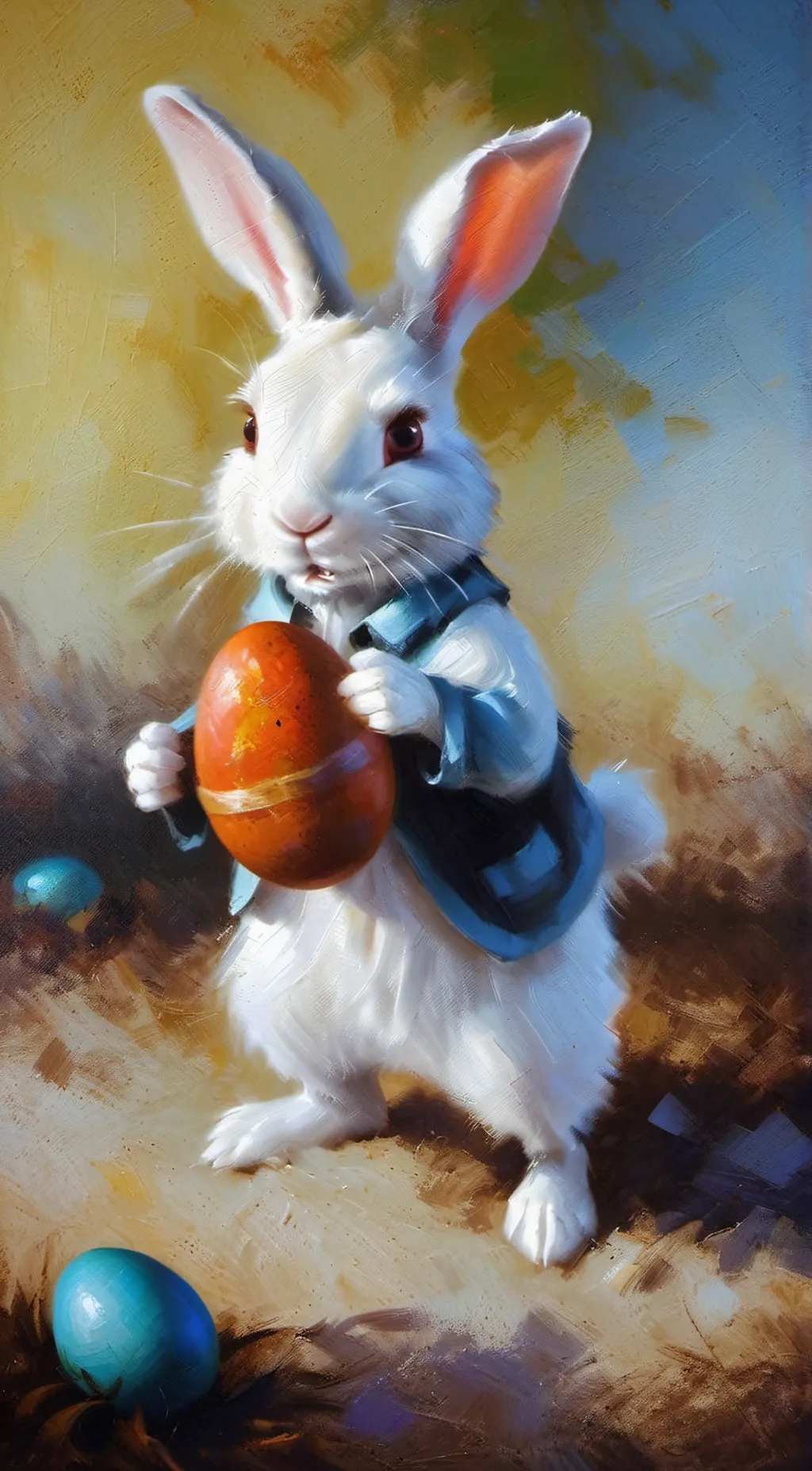 ai character: Easter Bunny background