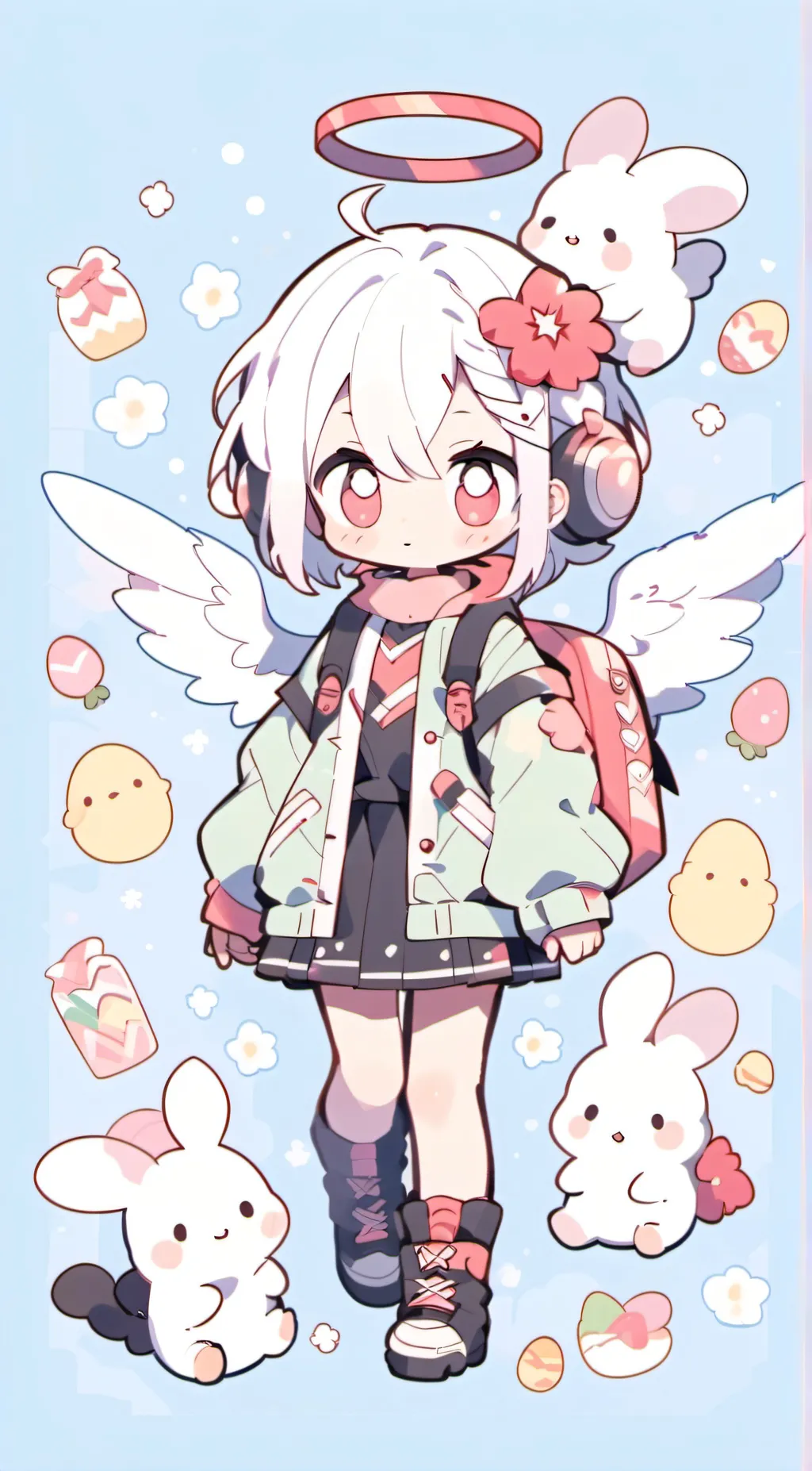 ai character: The Easter Heart  background
