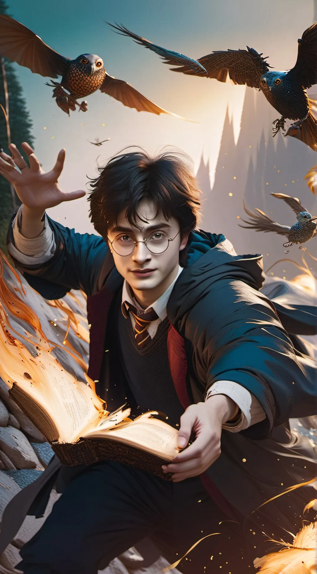 ai character: Harry Potter  background
