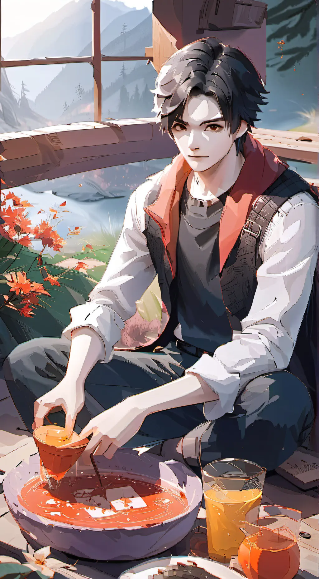 ai character: Asher  background