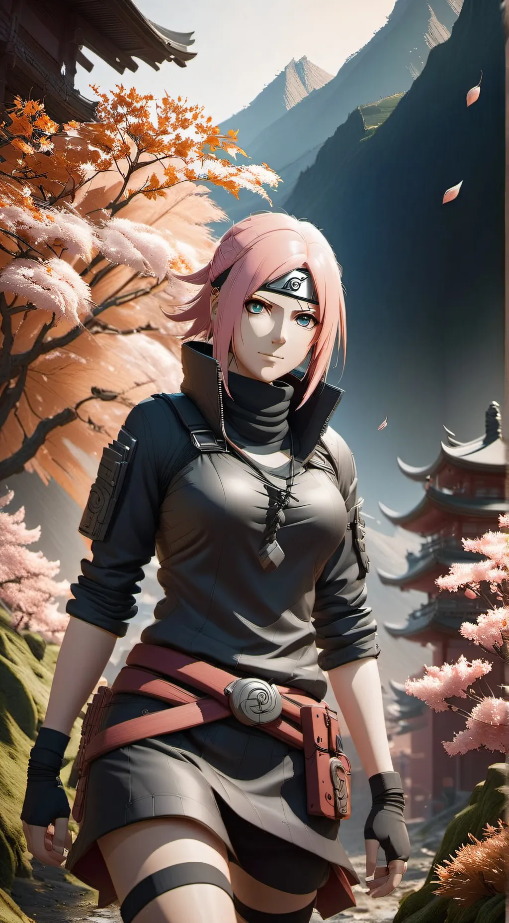 ai character: Sakura haruno background
