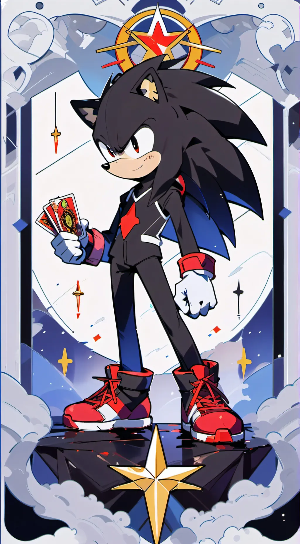 ai character: Sonic and Shadow background