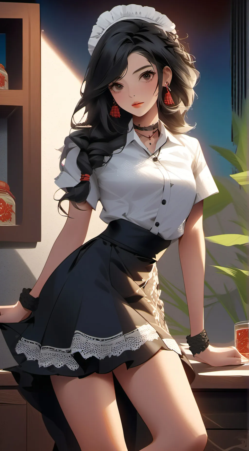 ai character: Angela  background
