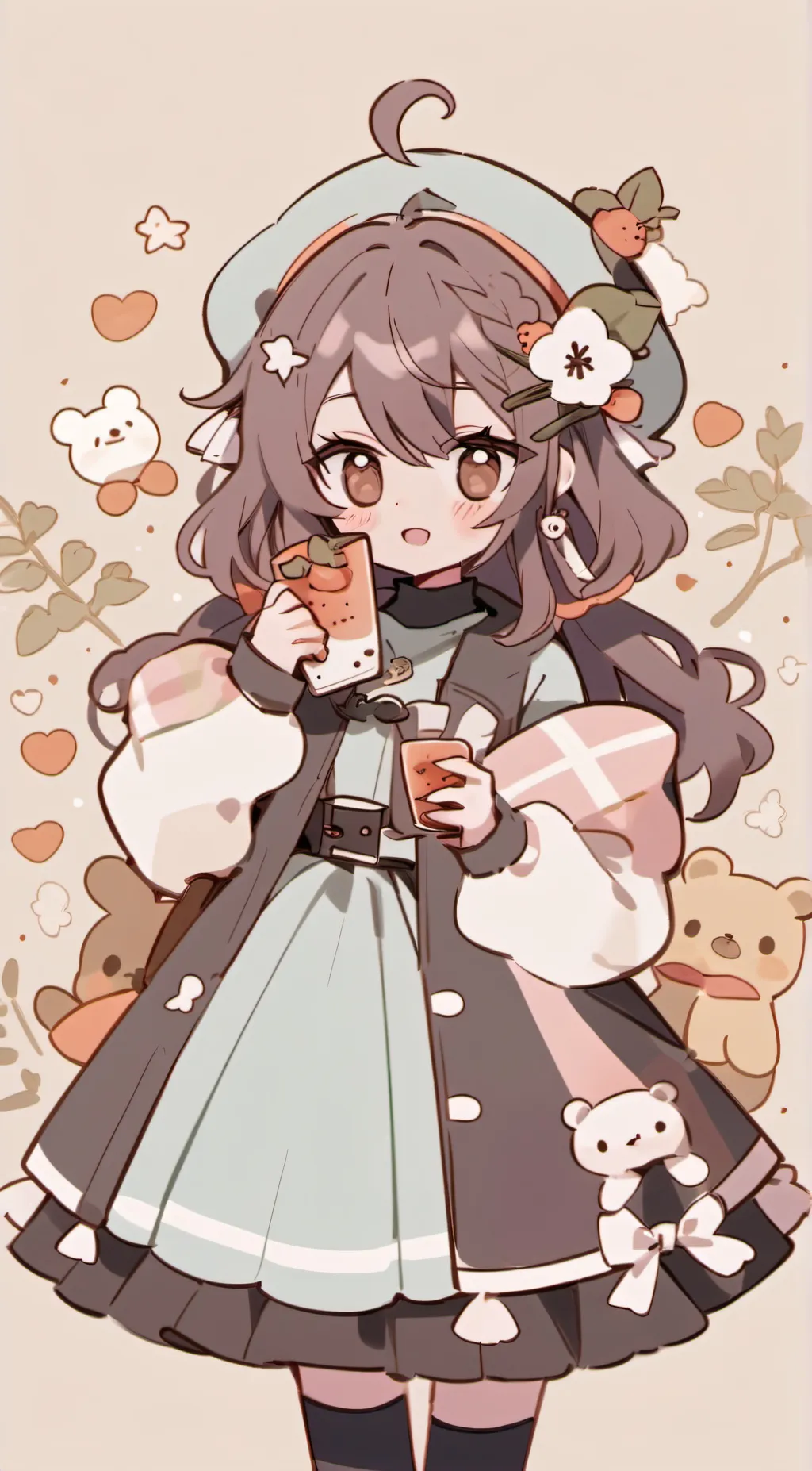 ai character: Mocha background