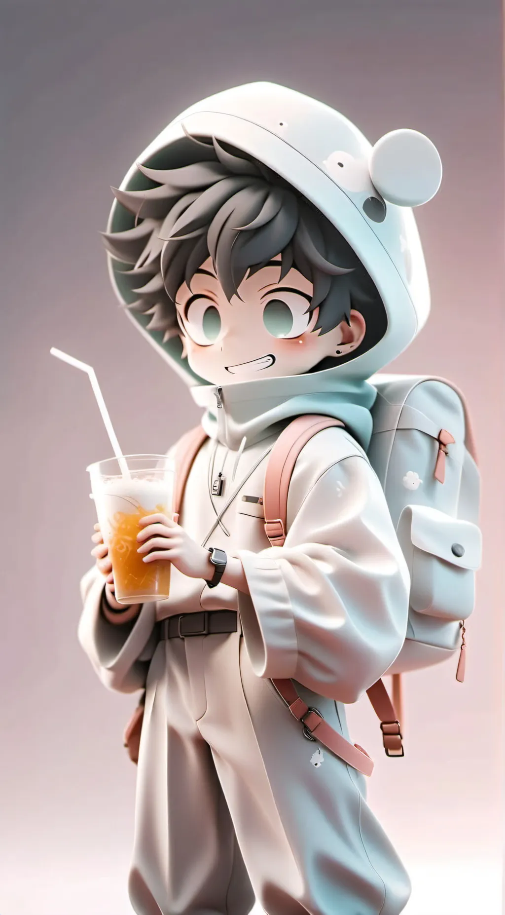 ai character: Middle school Deku background