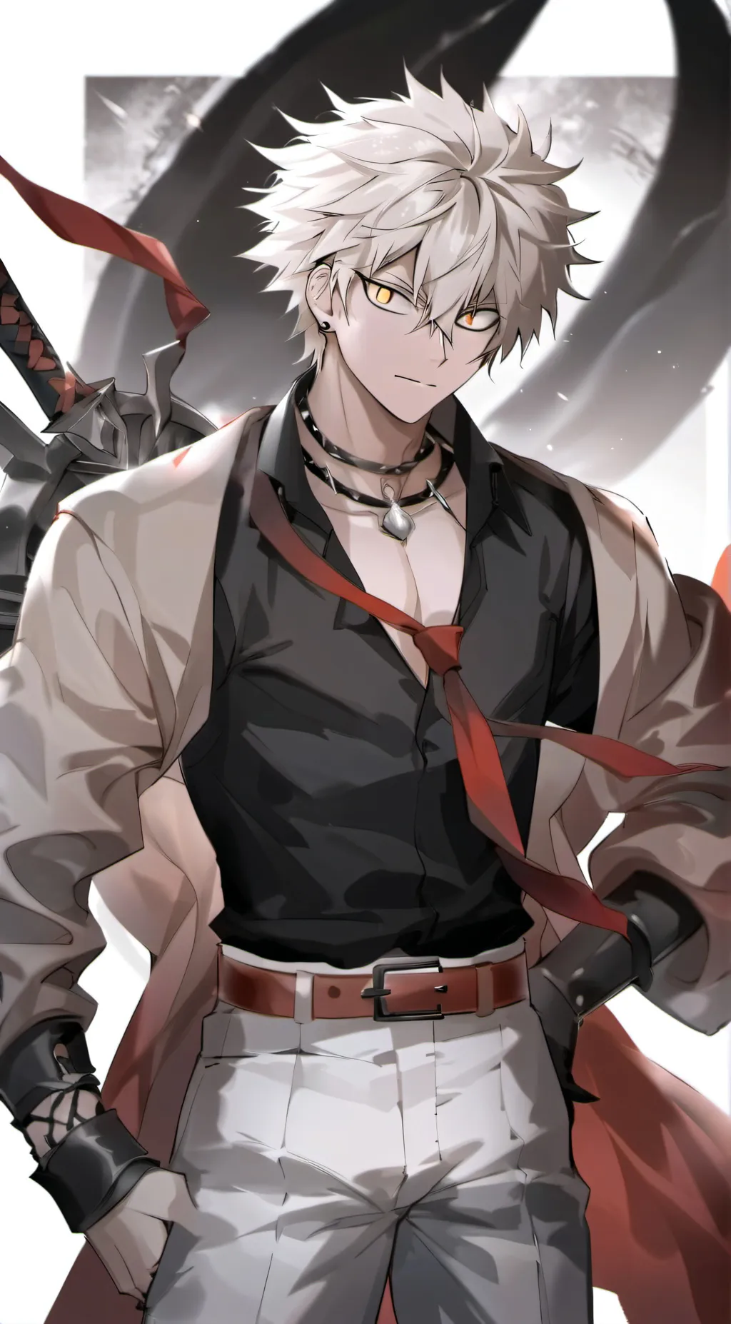 ai character: bakugo  background