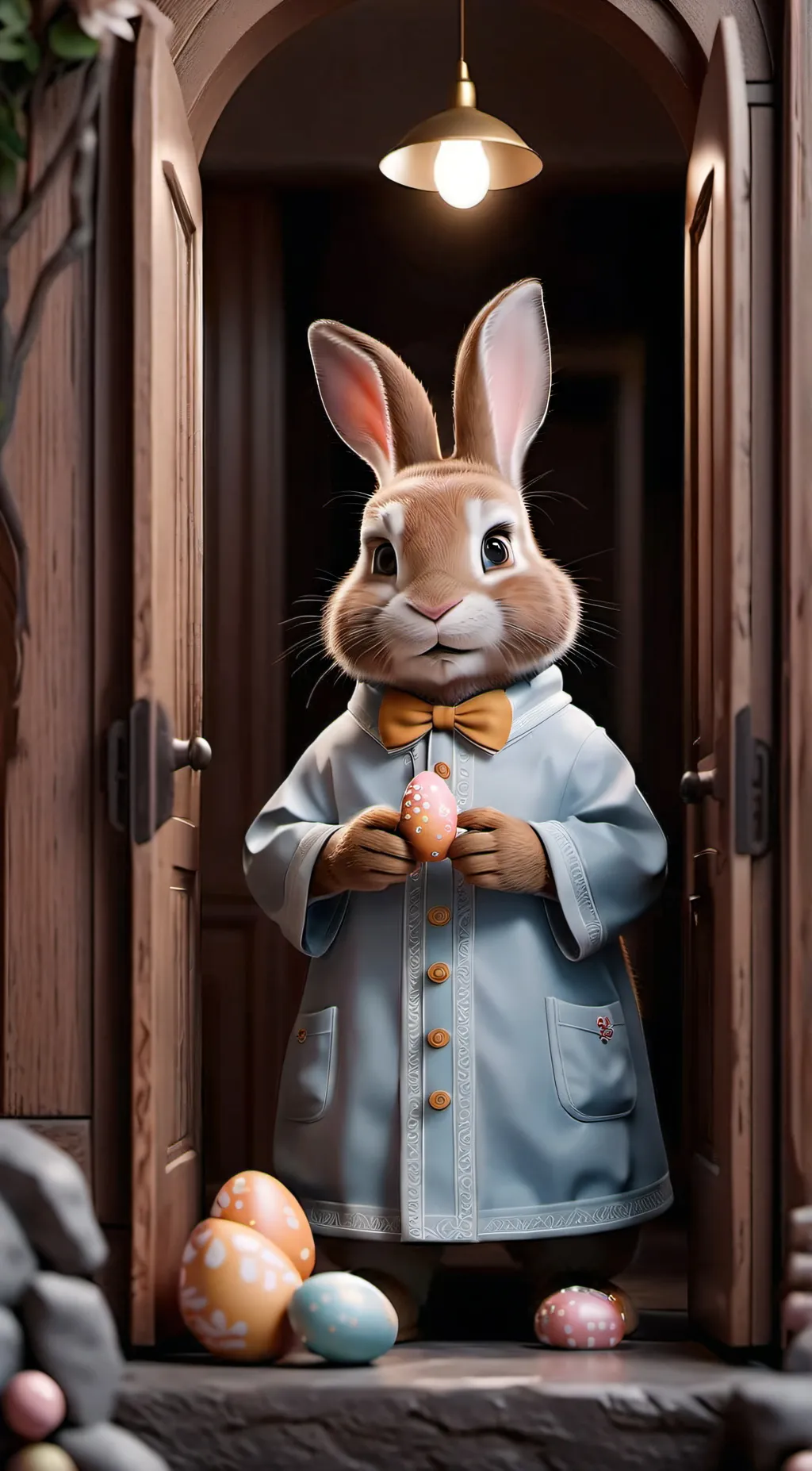 ai character: the easter bunny background
