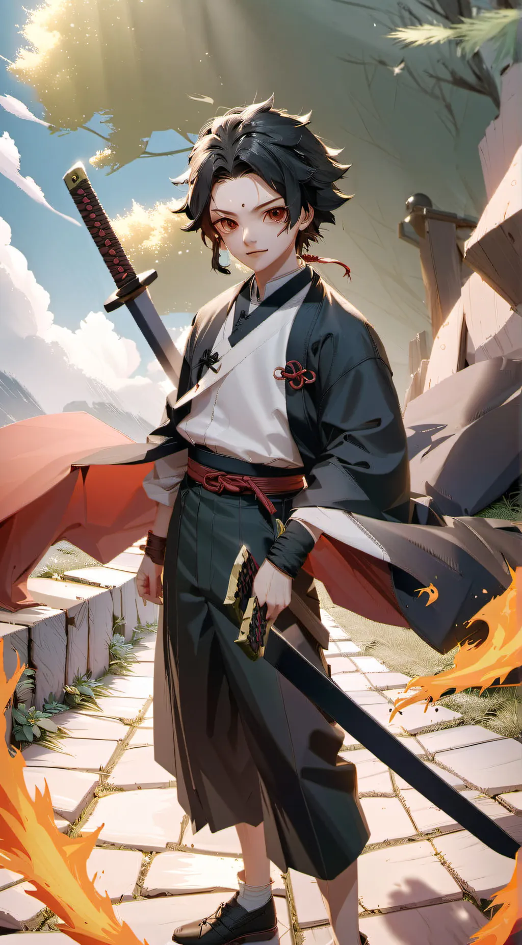 ai character: demon slayer background