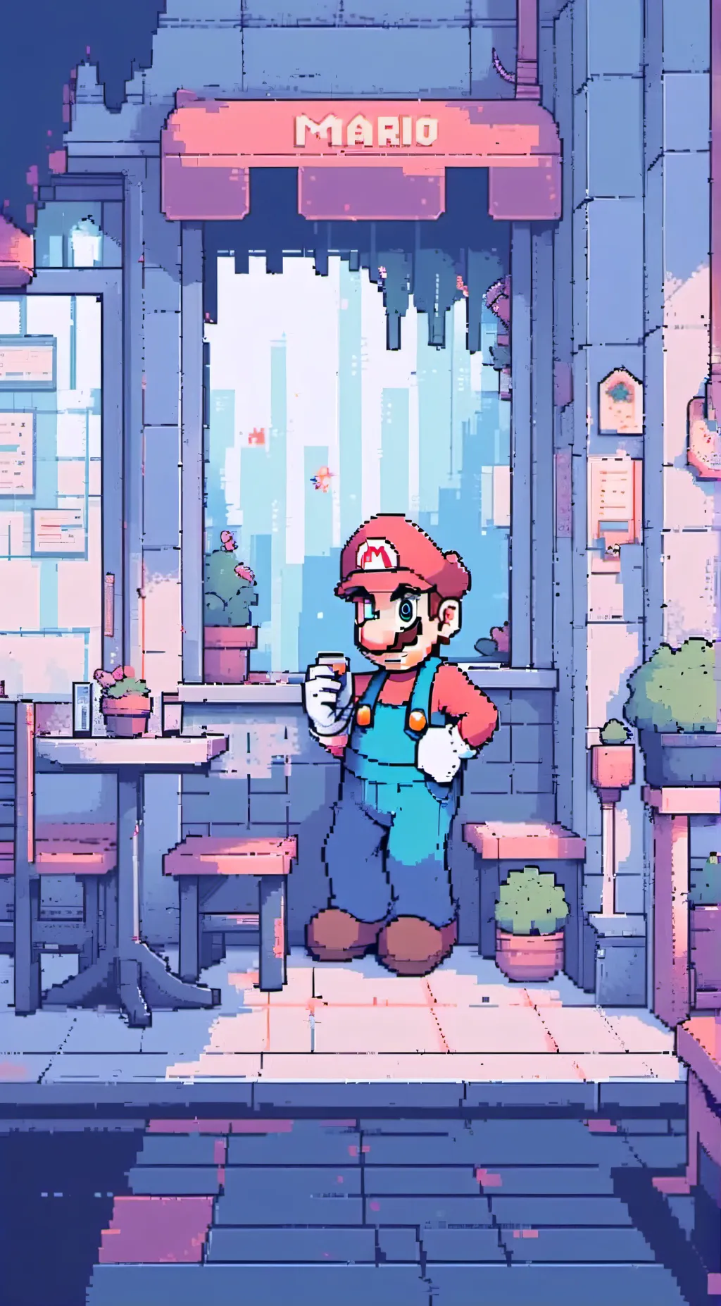 ai character: Mario's Restaurant background