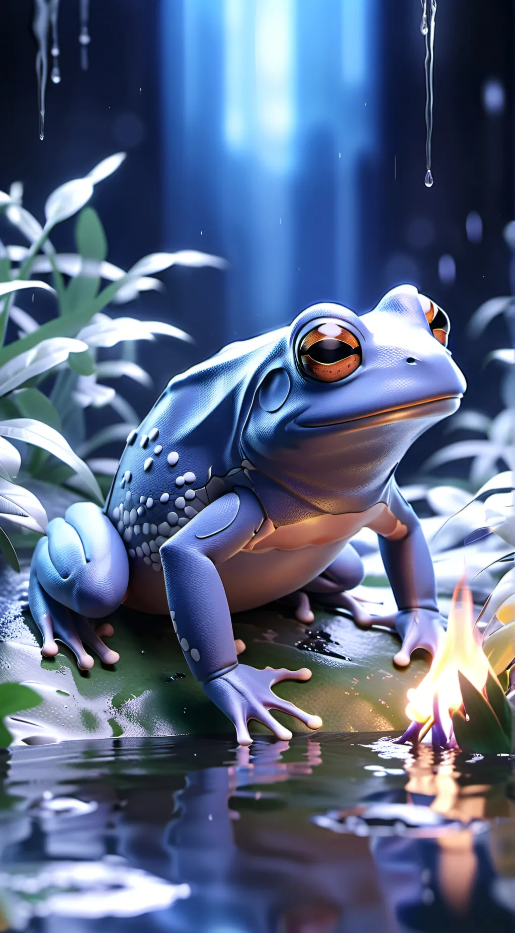 ai character: Arson Frog background
