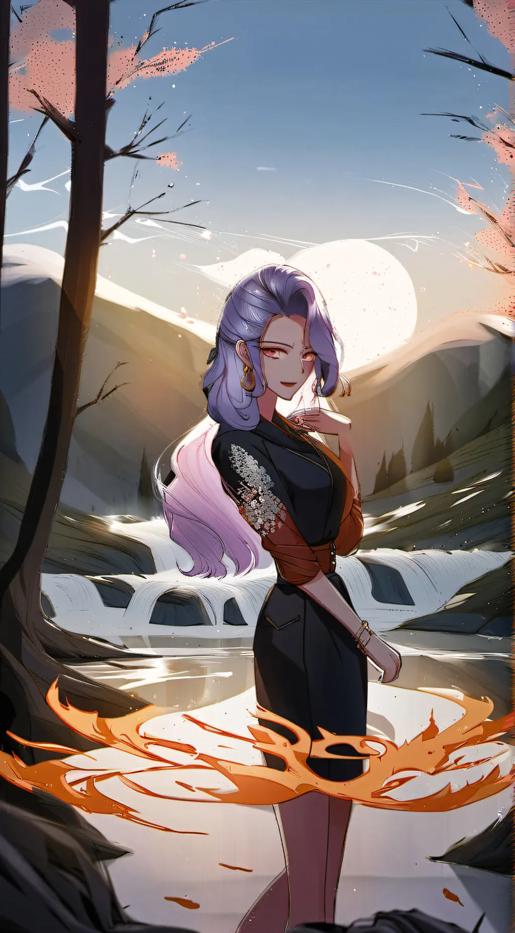 ai character: Lilac  background