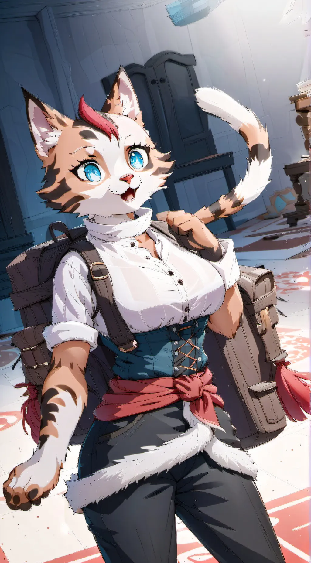 ai character: Ci-Ci Mallory  background