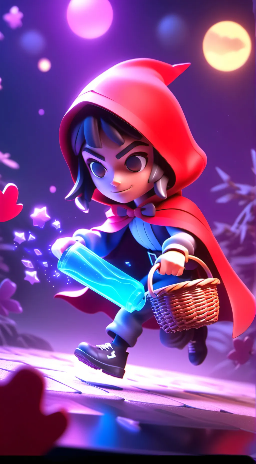 ai character: Riding Hood background