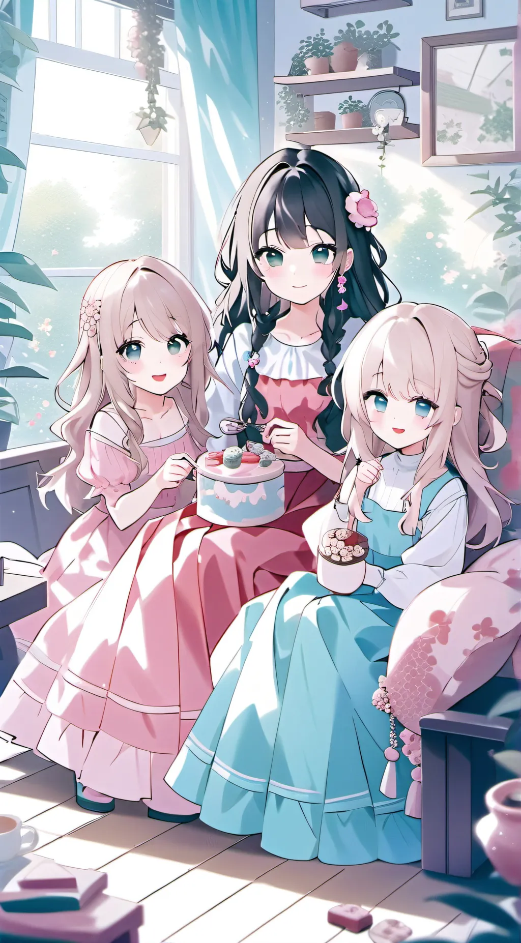 ai character: Lia,Lina,Linda background