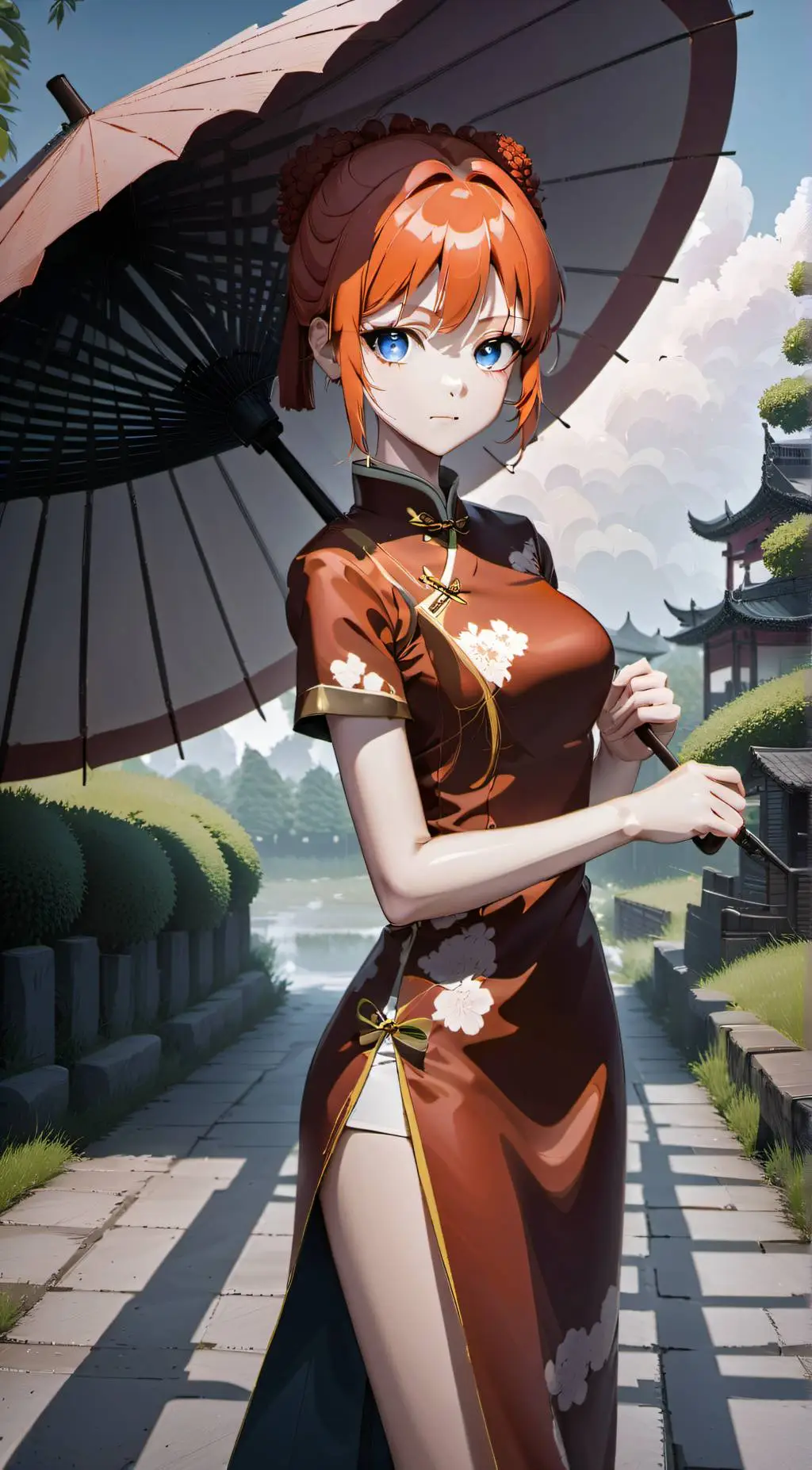 ai character: Kagura  background