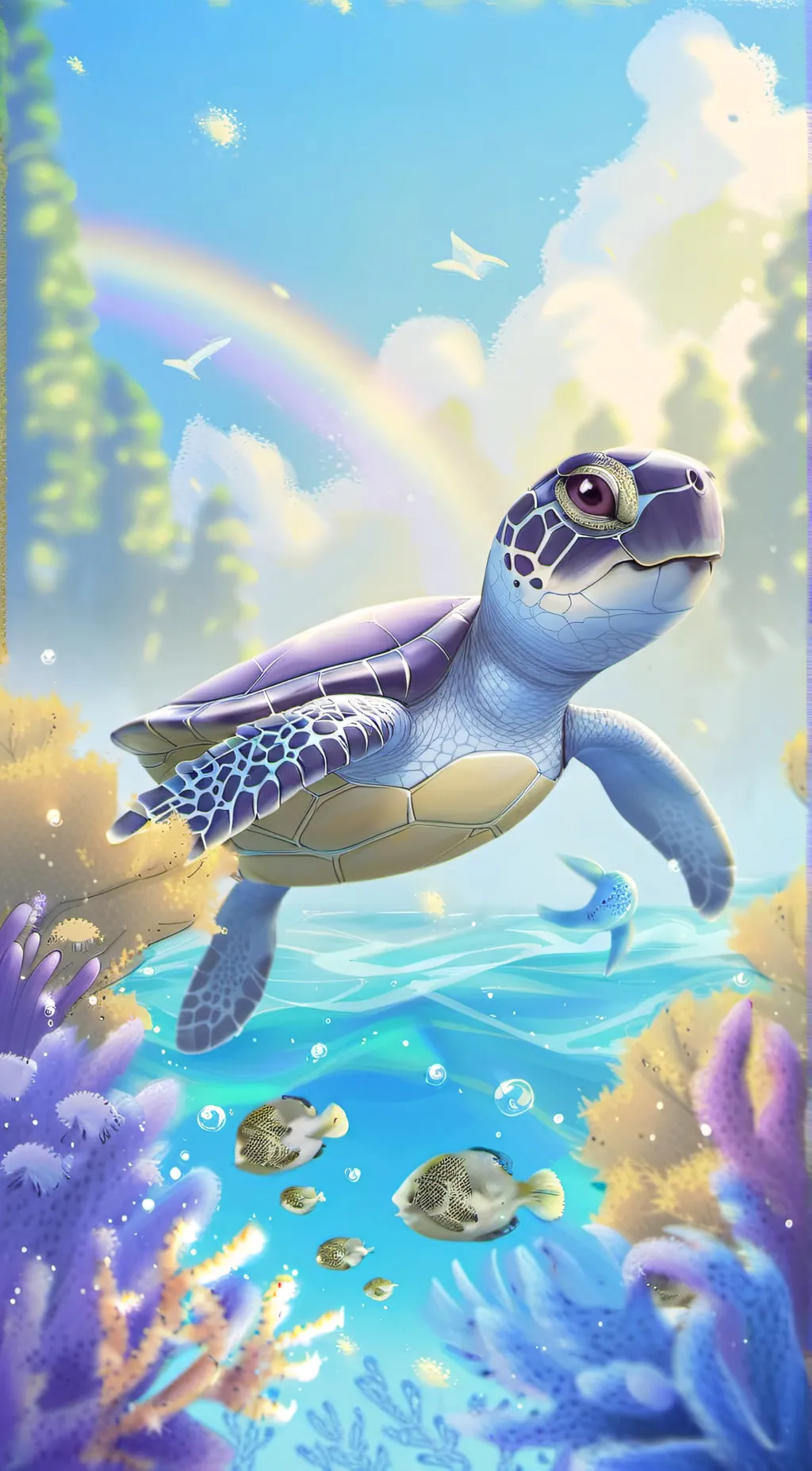 ai character: Sparkle background
