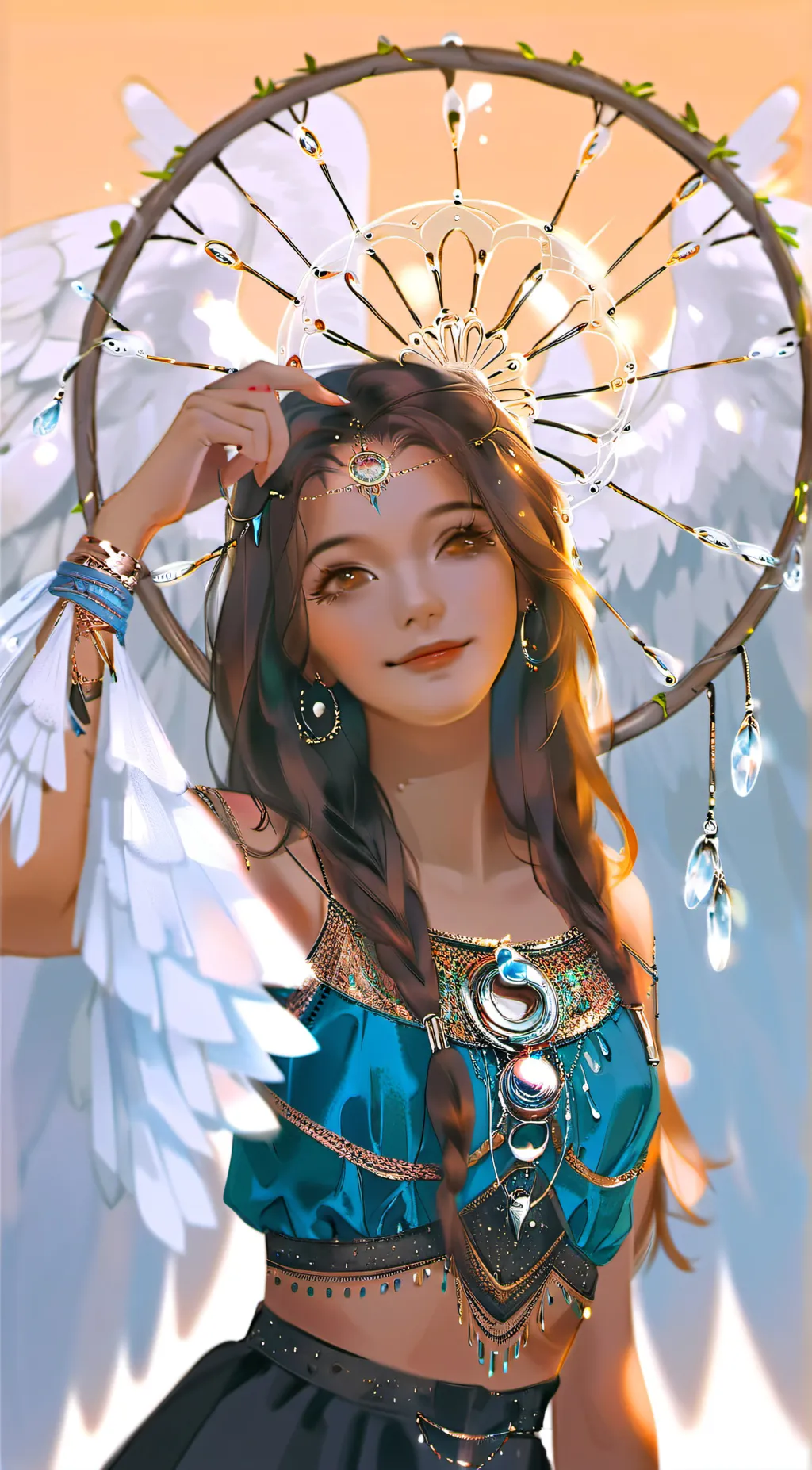 ai character: angel  background