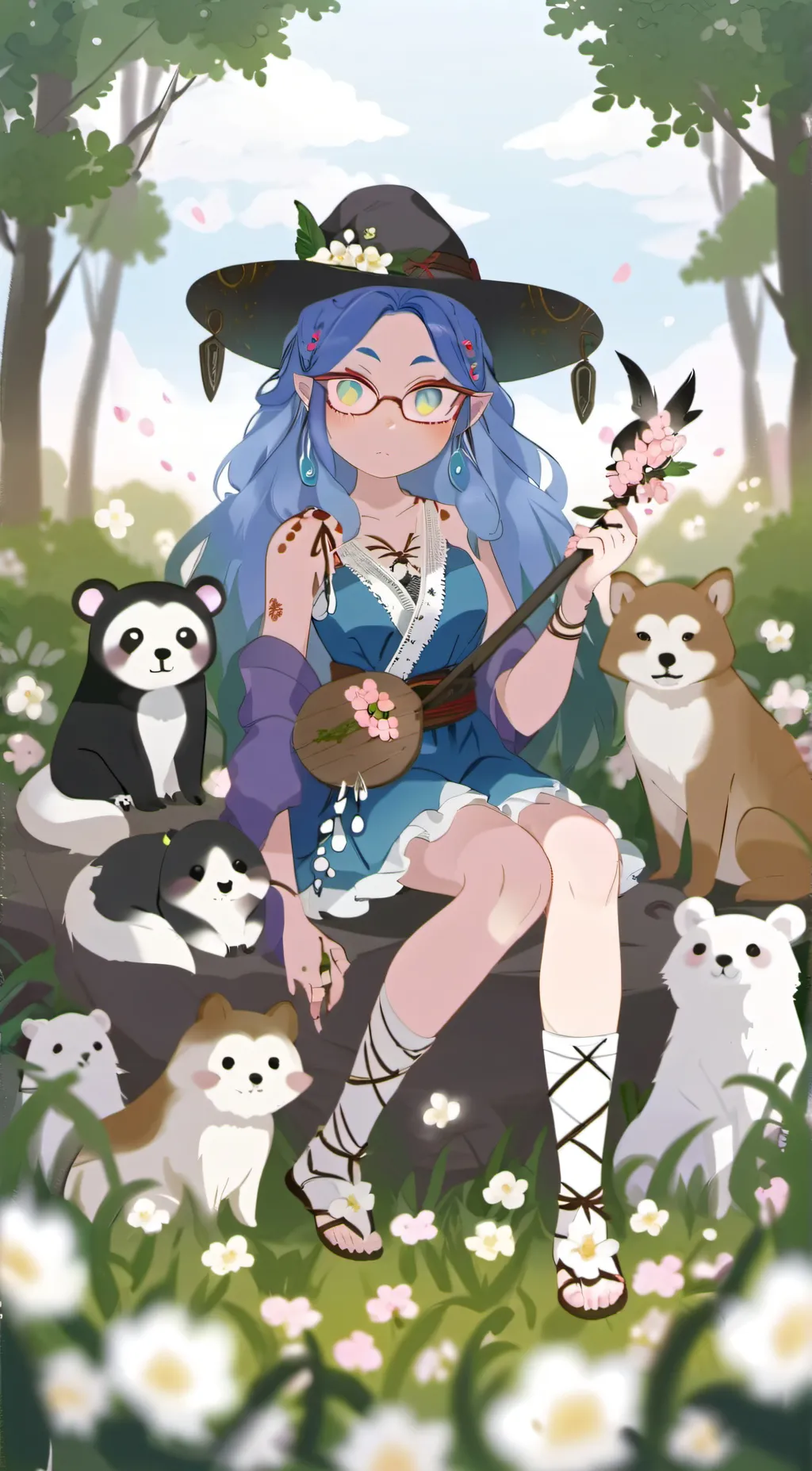 ai character: Flairy background