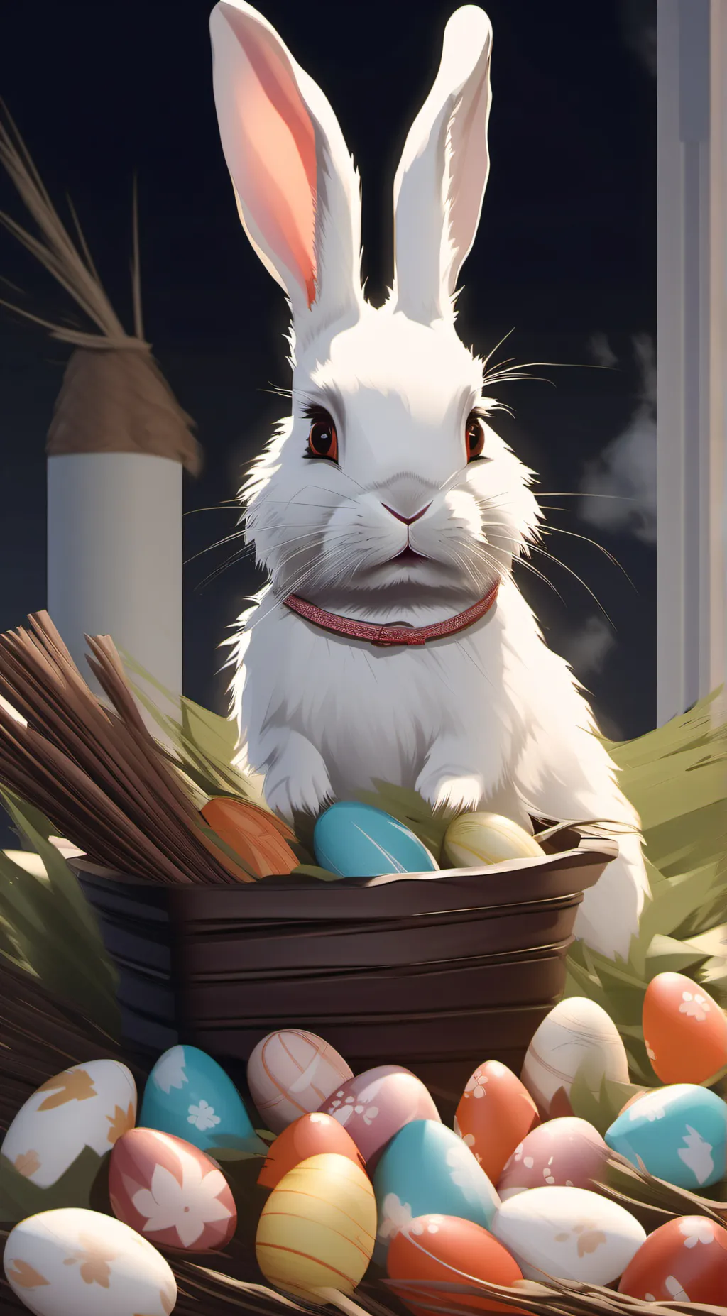 ai character: Easter bunny background