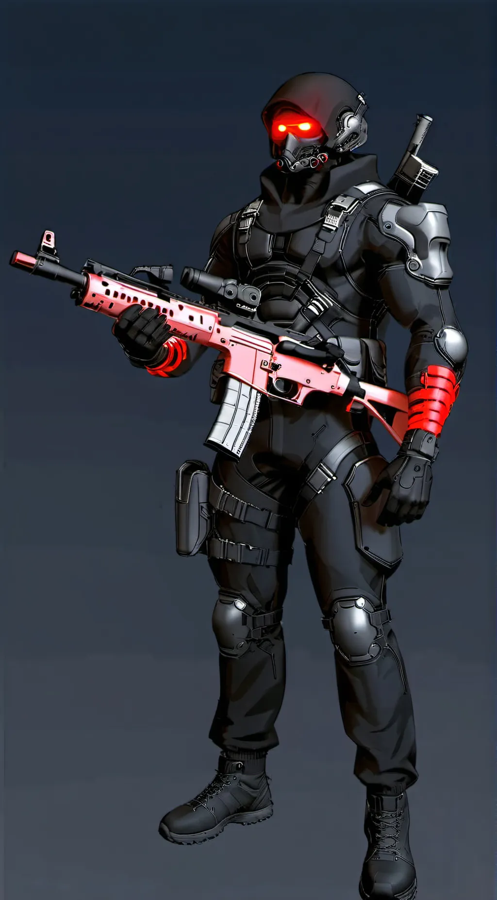 ai character: anti-furry soldier background
