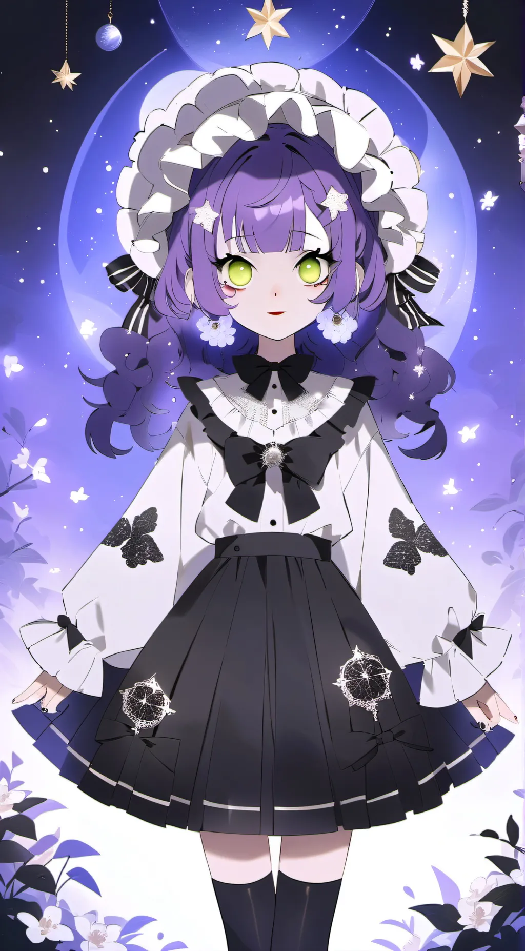 ai character: Violet  background