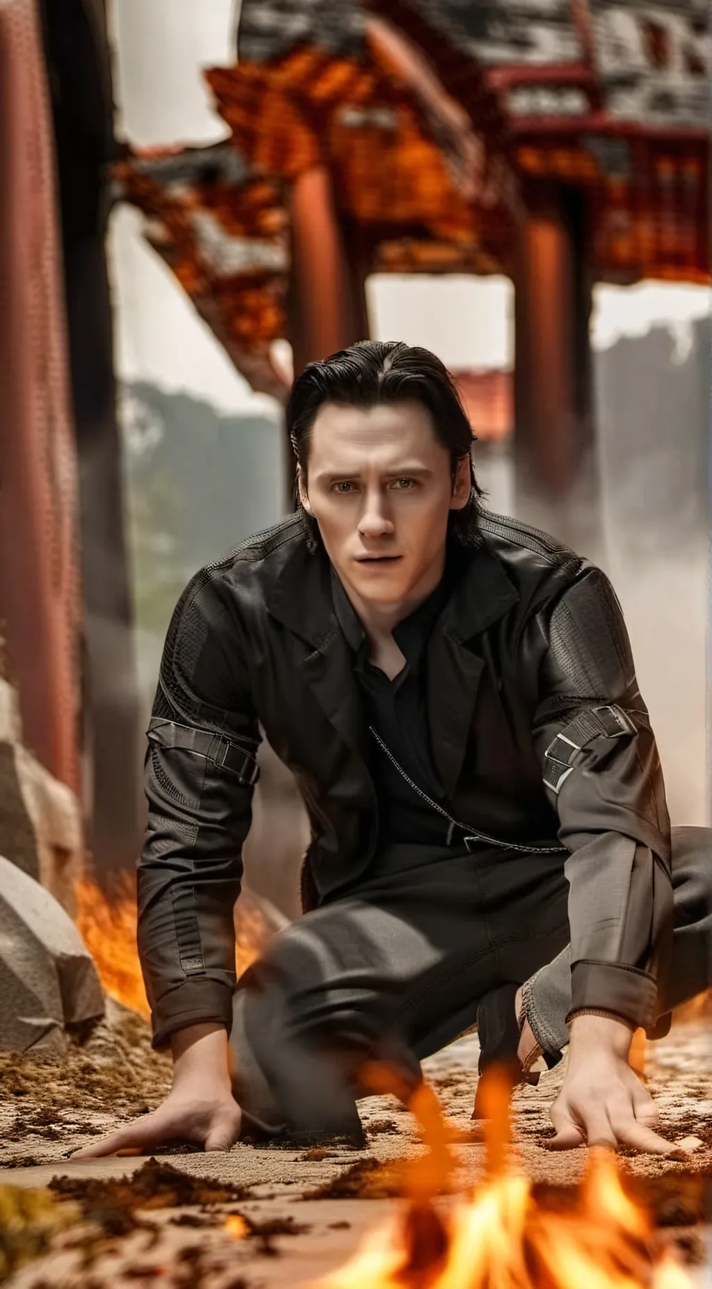 ai character: Loki  background