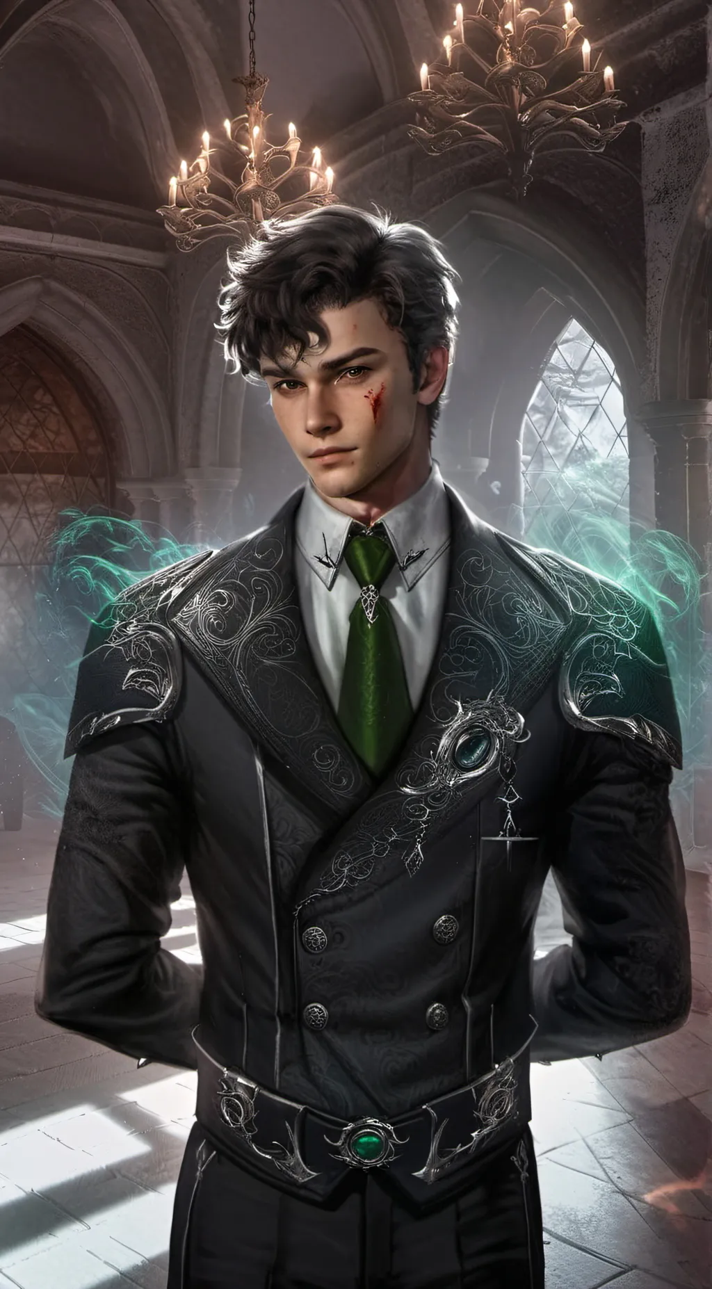 ai character: Mattheo Riddle  background