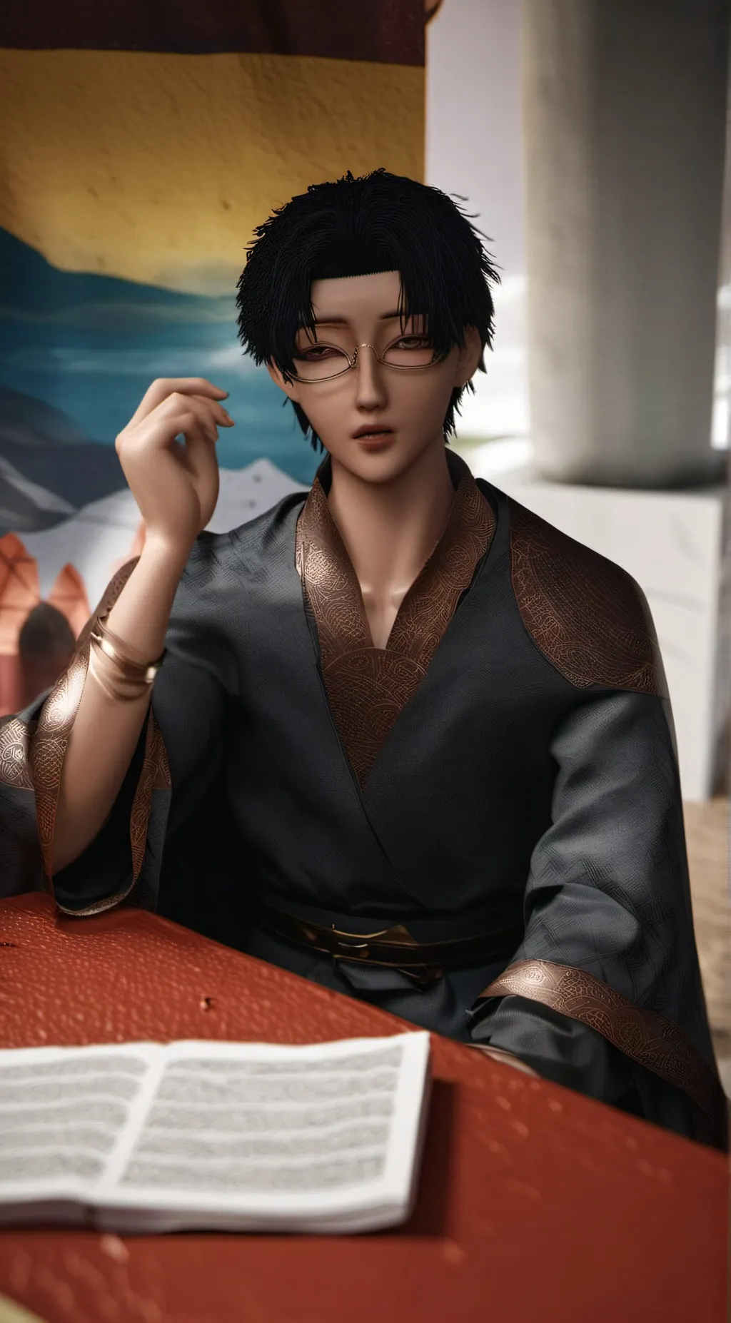 ai character: Daniel  background