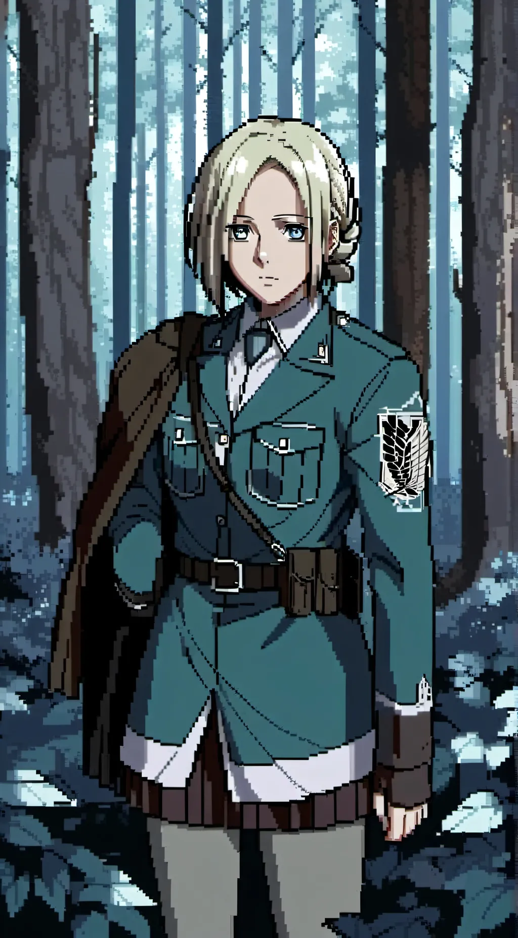 ai character: Annie Leonhart  background