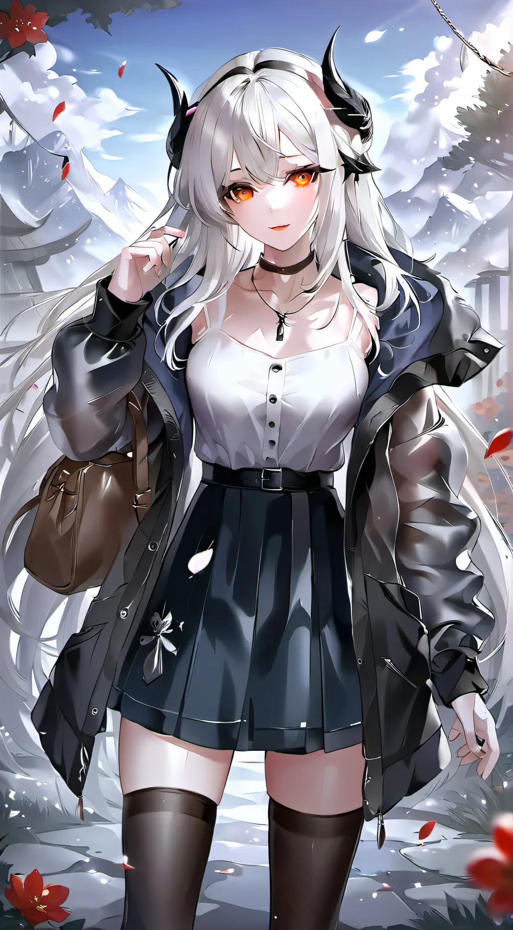 ai character: scared girl background