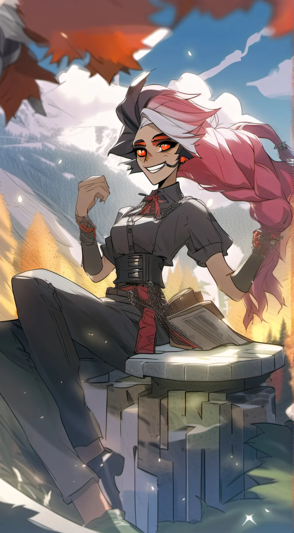 ai character: Angie  background