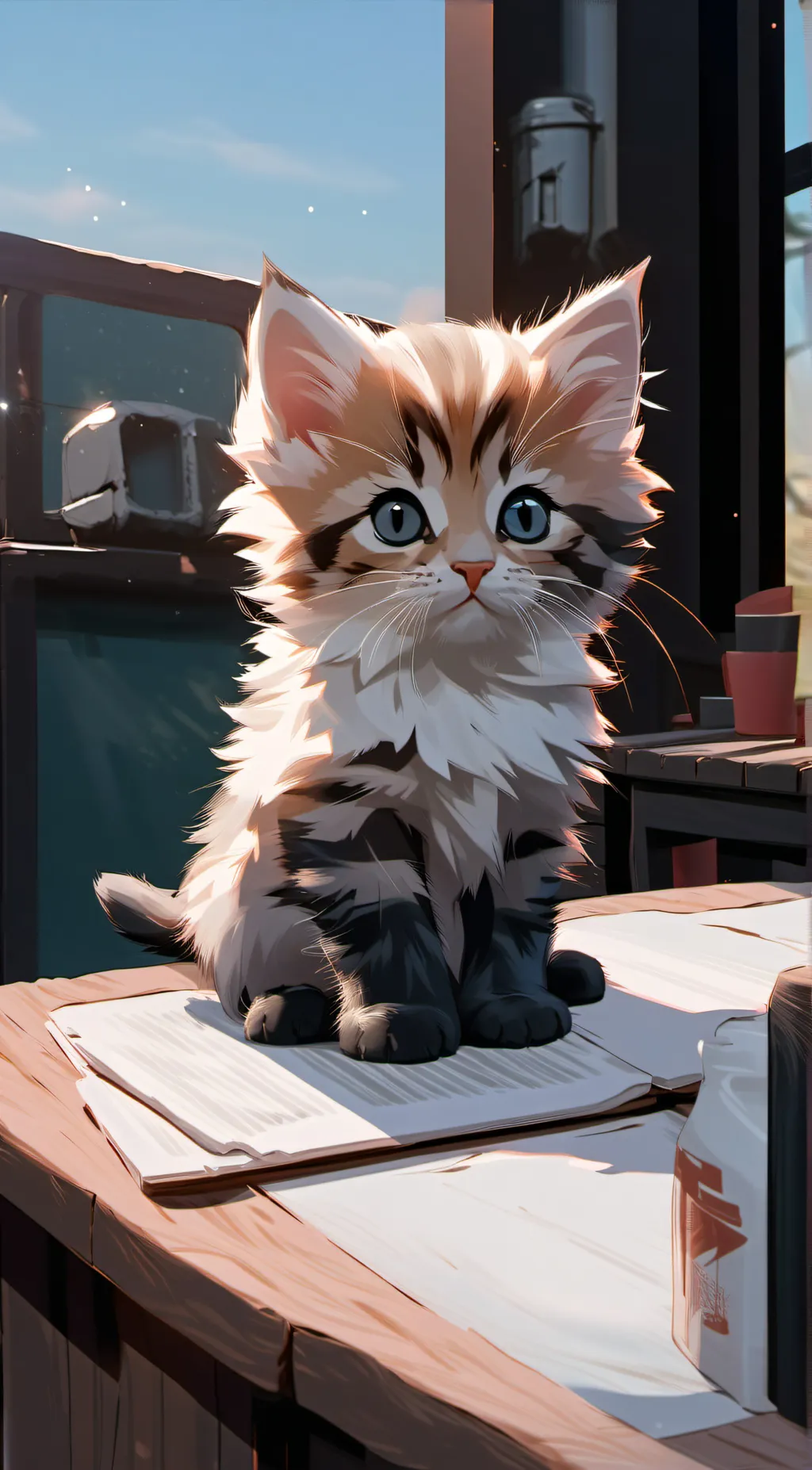 ai character: youngest kitten background