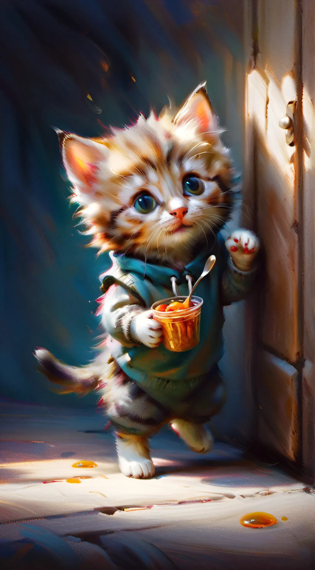 ai character: Kitten thief background