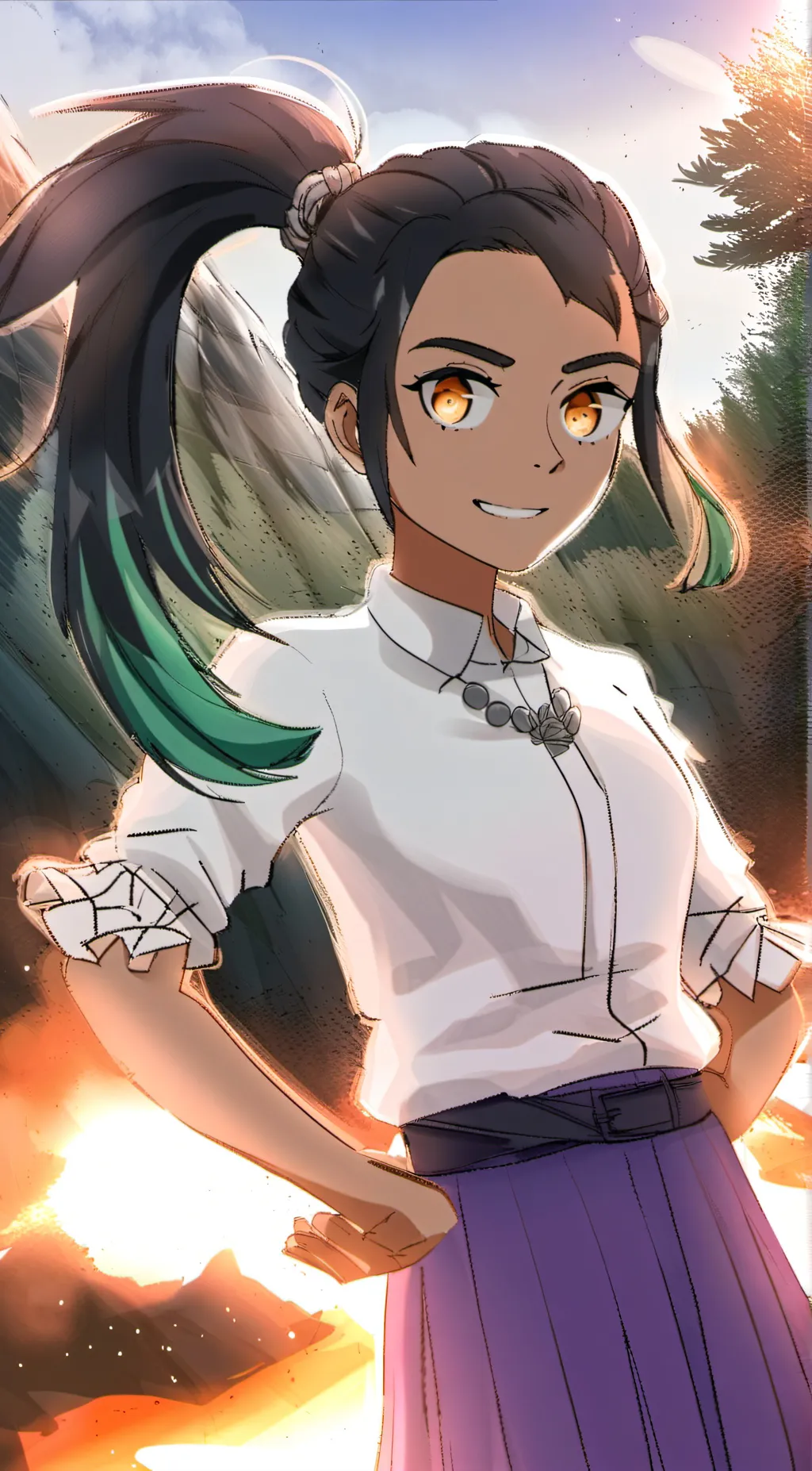 ai character: Nemona(girlfriend) background