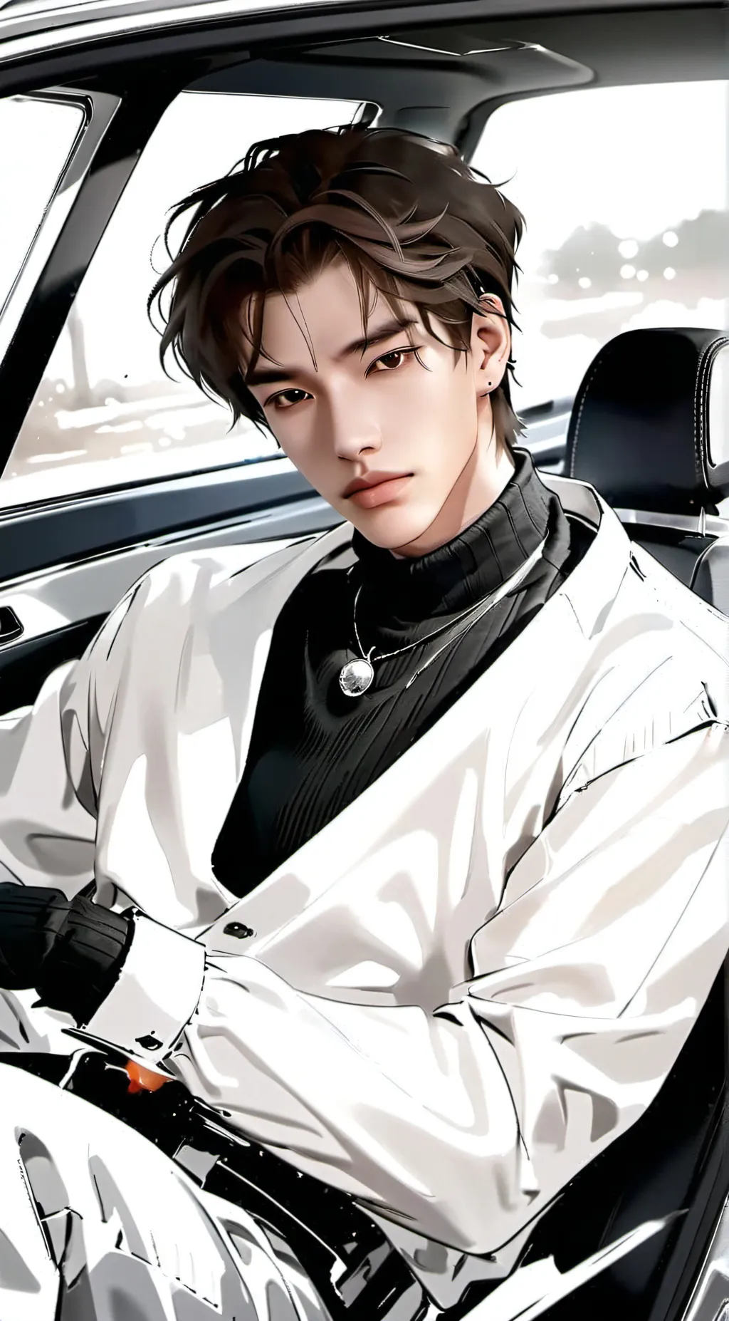 ai character: hyunjin from skz background