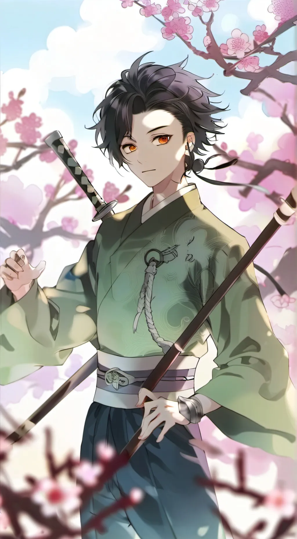 ai character: Tanjiro background