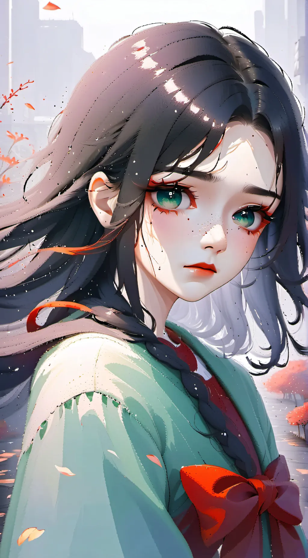 ai character: Ocean eyes! background