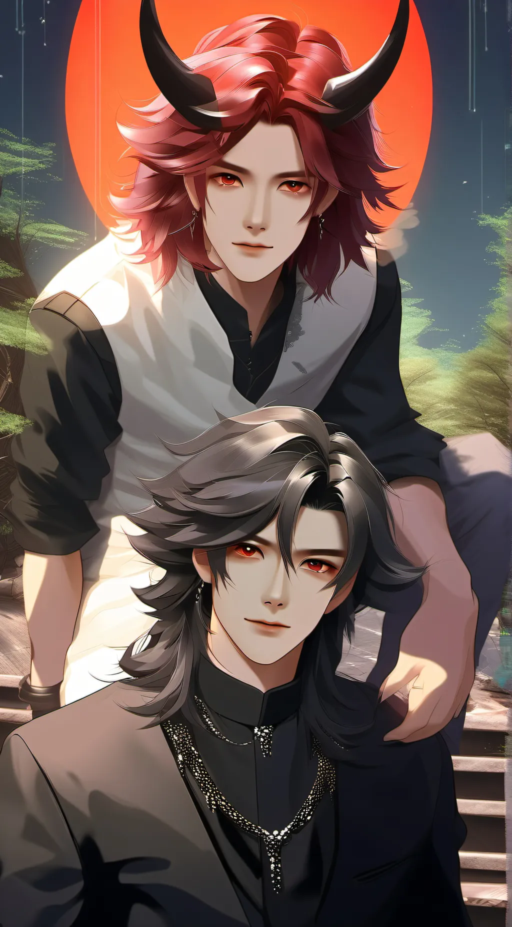 ai character: shadow and Damien background
