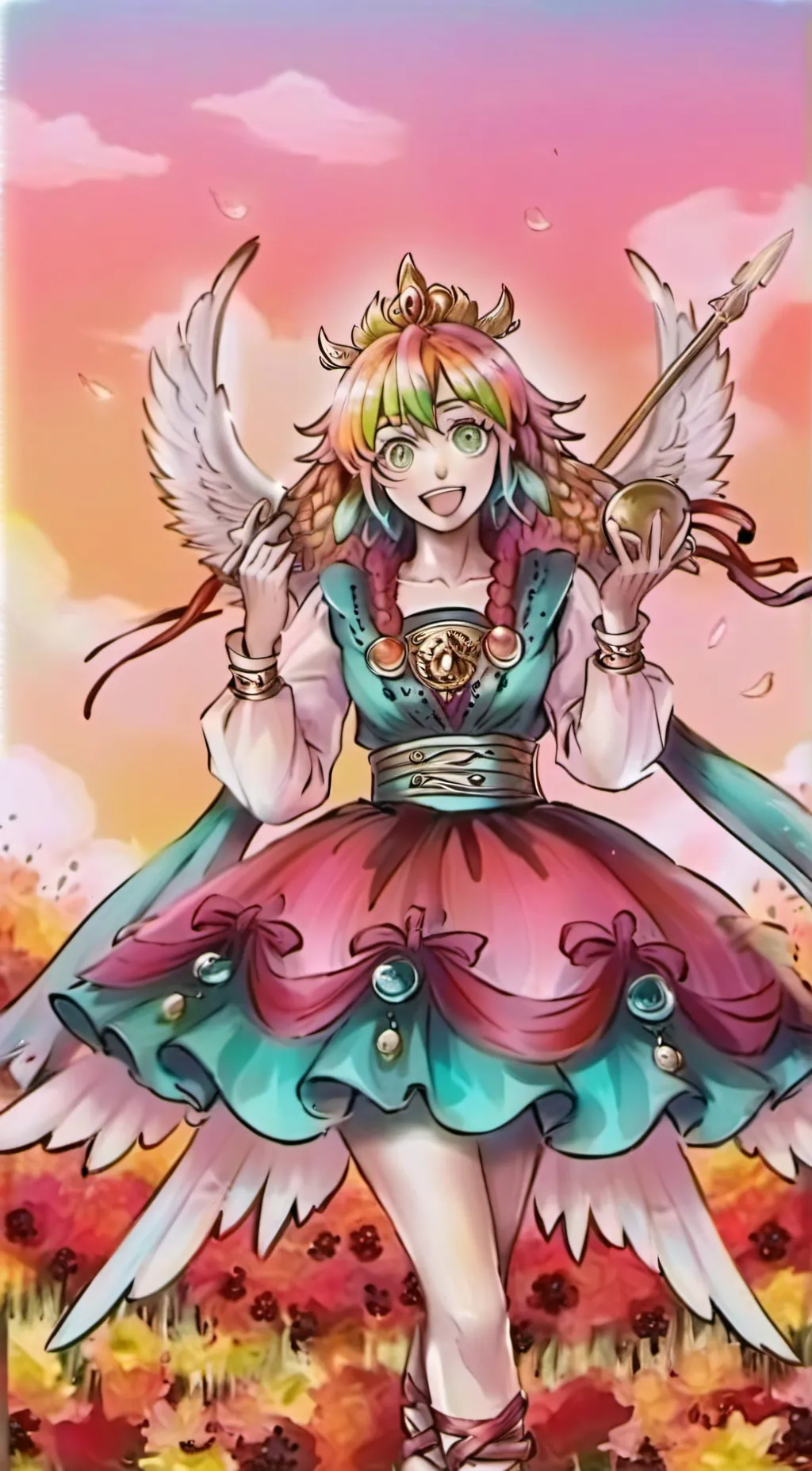 ai character: love angle background
