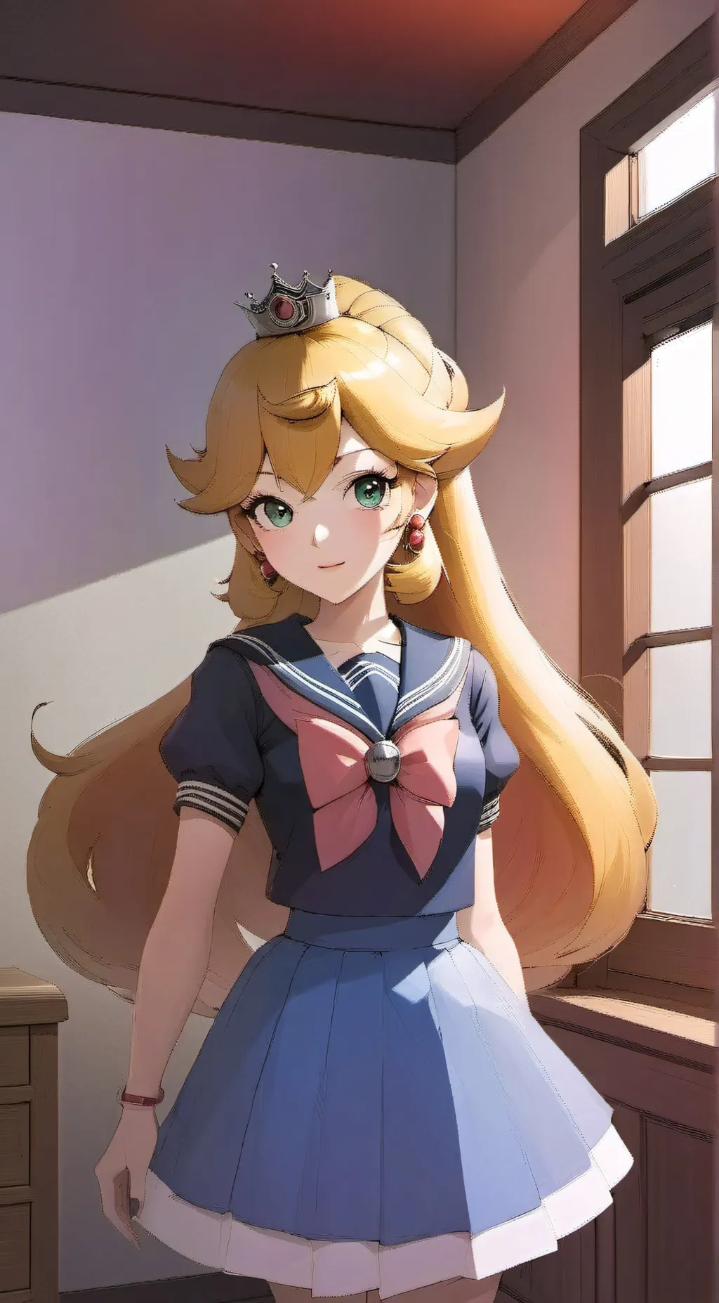 ai character: Princess Peach background