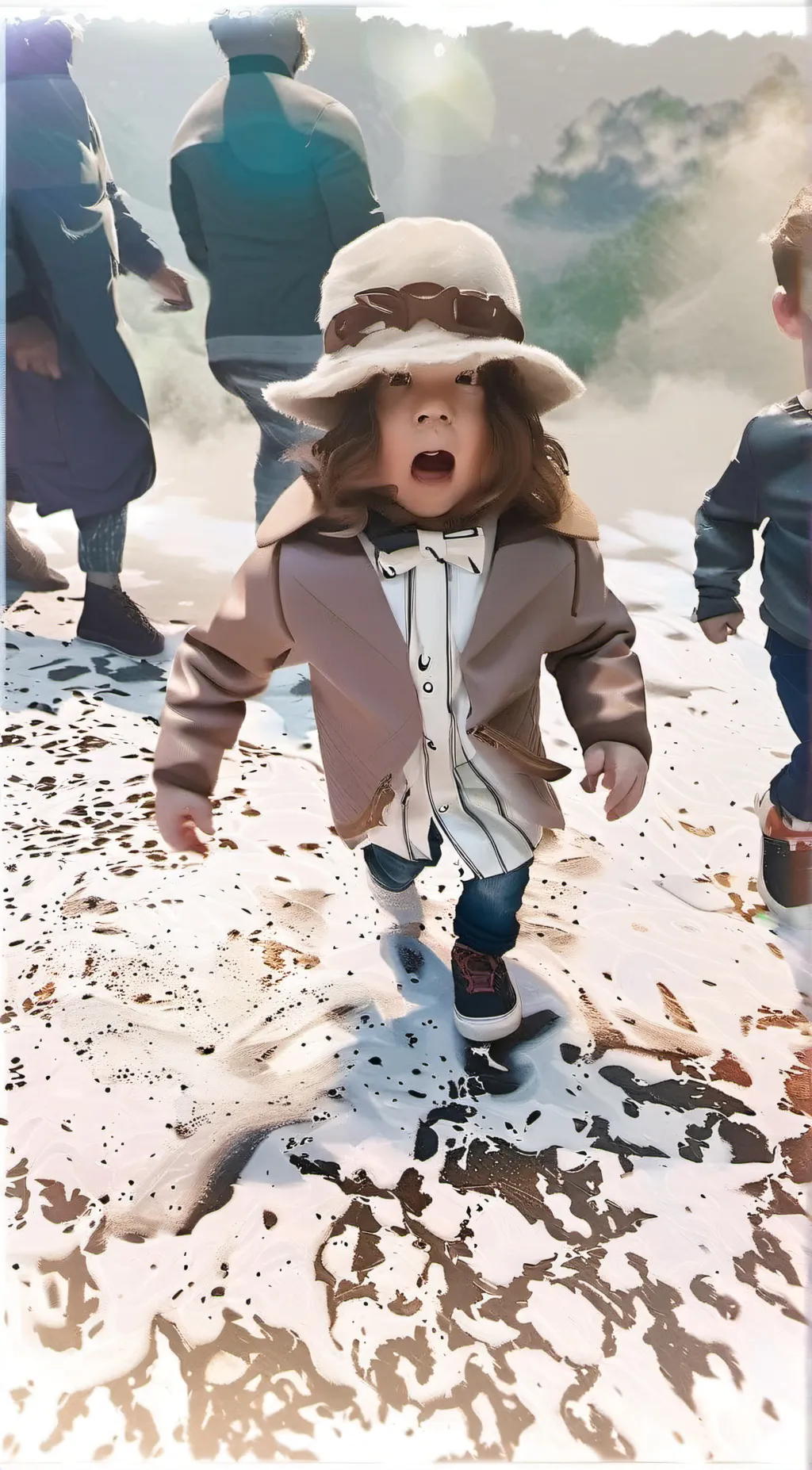 ai character: Small girl background