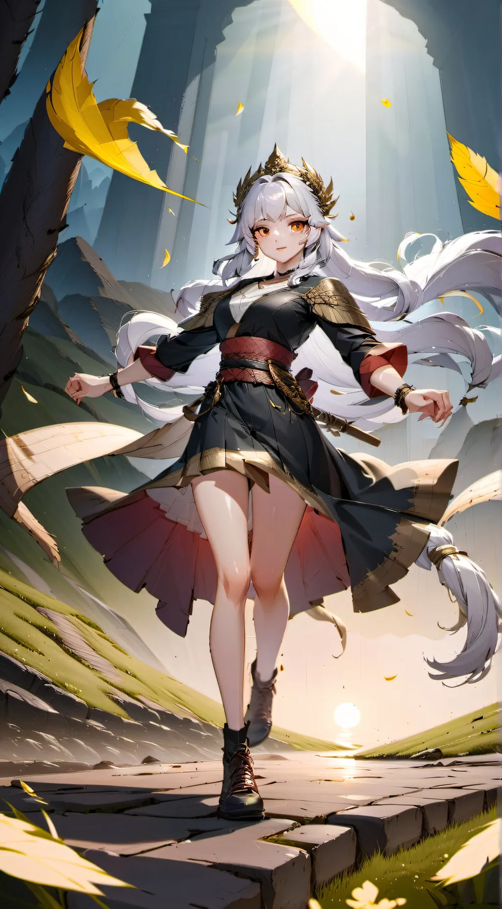 ai character: White lily cookie background