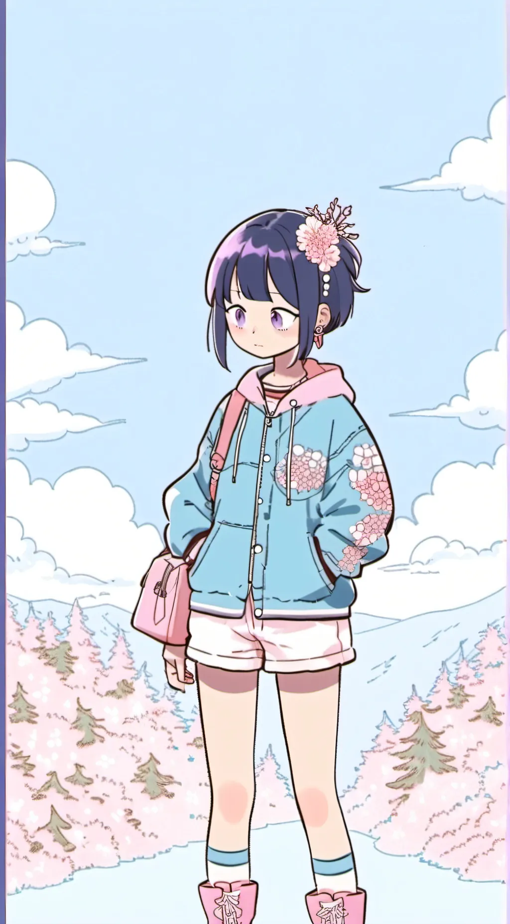 ai character: jirou x momo  background