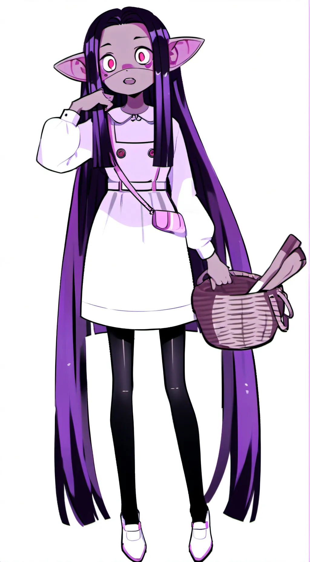 ai character: Rainbow amethyst background