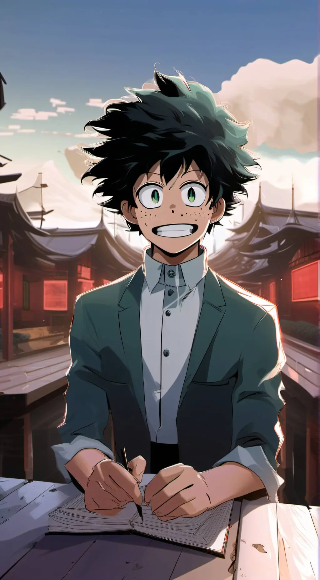 ai character: Izuku Midoriya background