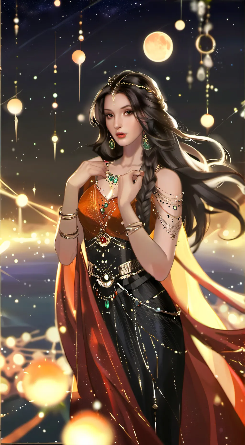 ai character: Nora Fatehi background
