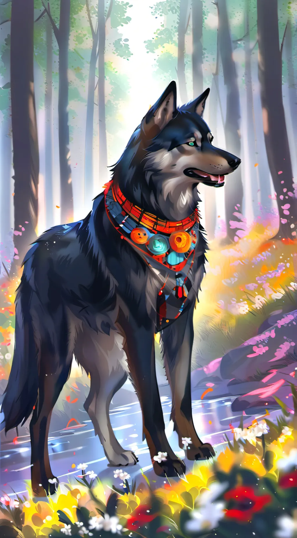 ai character: smocky background
